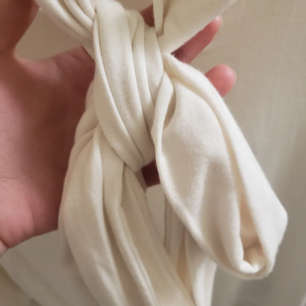 J. Crew Drapey Tie-Neck Top in Ivory S - Picture 3 of 5